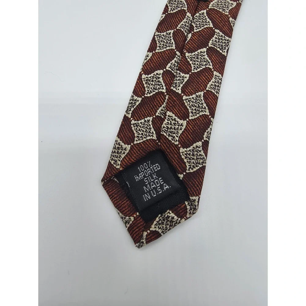 Vintage Guess American Classics 100% Silk Geometric Neck Tie 58